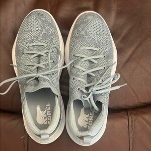 Sorel Women's Light Blue Knit Sneakers